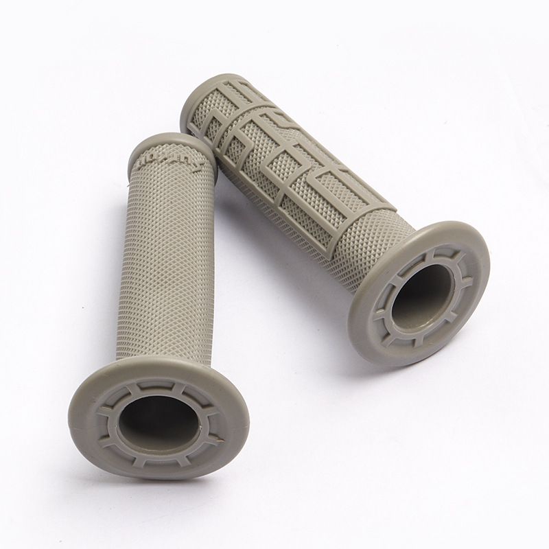 Premium Universal Rubber Motorcycle Handlebar Grips - Non-Slip Comfort Bike Grips For Enhanced Control & Reduced Fatigue (Grey, Coreless Design)_voghion.com