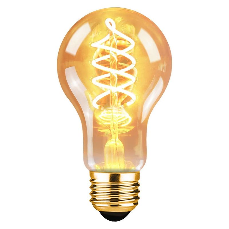 LED Glühbirne E27 Vintage Lampe - 1ER A60 Warmweiß Filament Leuchtmittel 2200K Edison Retro Glühlampe 4W Dekorative Birne Antike Energiesparlampe_voghion.com