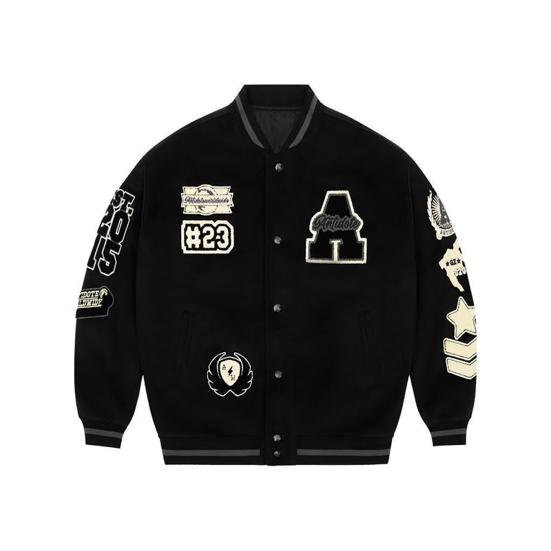 Abbigliamento maschile Giacca da baseball National Tide da uomo, primavera e autunno, tendenza, marchio ricamato, giacca casual, giacca in cotone da uomo_voghion.com