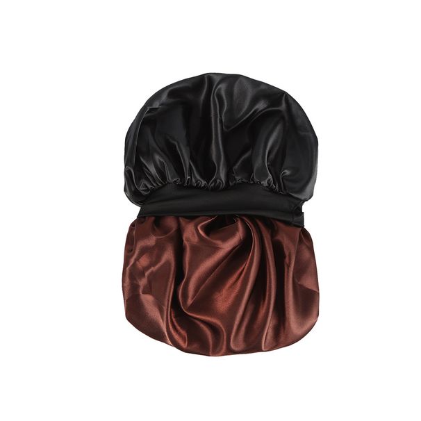 Miesten iso kaksikerroksinen makuualkki kaksipuoleinen pyöreä hattu kauneus hiustenhoitolakki korkea joustava leveälierinen hattu villapaita_voghion.com