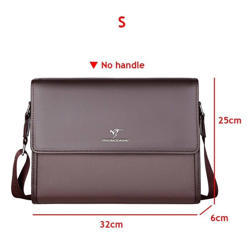 Leather Briefcases For Men Designer Work Business Tote Bolsas Black Handbag Shoulder Lawyer Square A4 Side Crossbody Bag_voghion.com