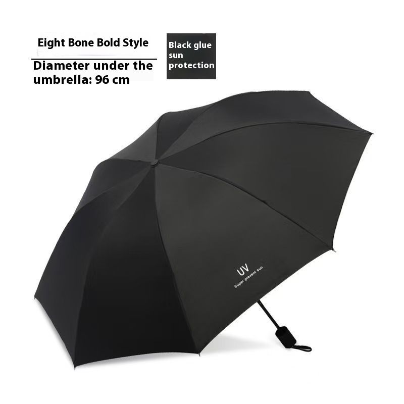 2025 Blck Coting Reinforced Sunproof Rinproof Dul-use For Men Nd Women, Foldble Windproof UPF50+ Automtic_voghion.com