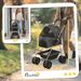 PawHut 3 In 1 Pet Stroller With Detachable Carrier, Foldable Dog Stroller With Storage Basket, Cupholder, For Mini Dogs, Gray_voghion.com