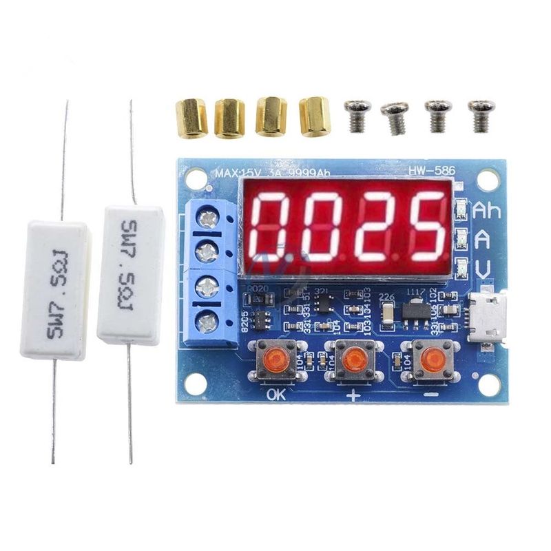 ZB2L3 Batteritestare LED Digital Display 18650 Litiumbatteri Strömförsörjning Testresistans Bly-syra Kapacitetsurladdningsmätare_voghion.com