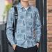 Neue Langarmhemden für Jungen im Frühling und Herbst, lockere, trendige Arbeitshemden mit Karomuster, High-End-Feeling, Pi Shuai, Jeansmantel_voghion.com