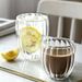Modern Minimalist Double-Walled Glass Tumbler With Handle - 450ml/350ml/250ml Heat-Resistant Drinking Cup For Coffee/Tea_voghion.com