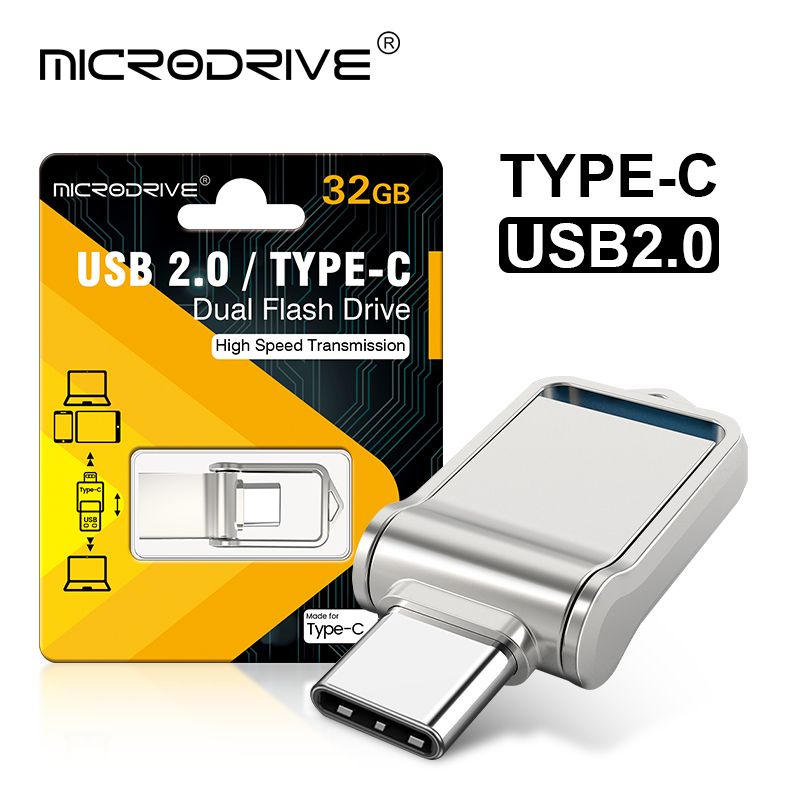 Type Usb 2.0 Drive 16GB 32GB 64GB 128GB For IPhone And Android Flash Drive With USB C / Usb2.0 Custom_voghion.com