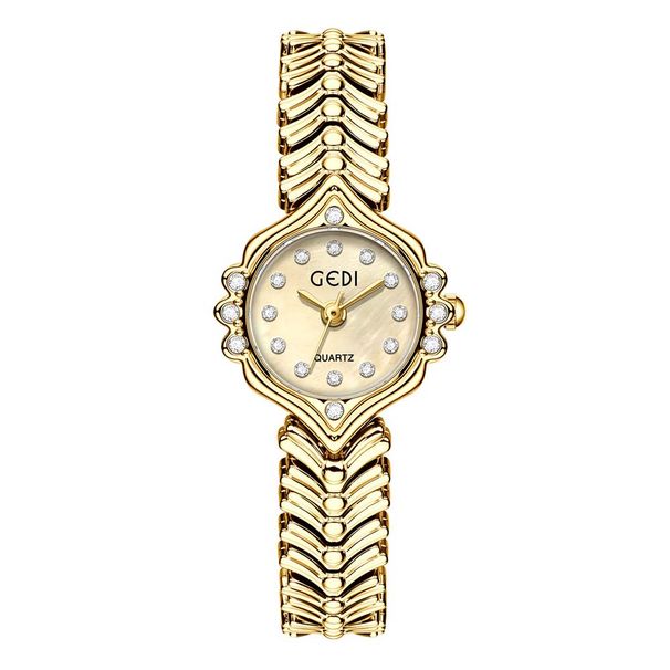 Damen-Quarzuhr, modische Armbanduhr mit Diamanten, Perlmutt-Hilfszifferblatt, Fischschwanzarmband, luxuriöses Design_voghion.com