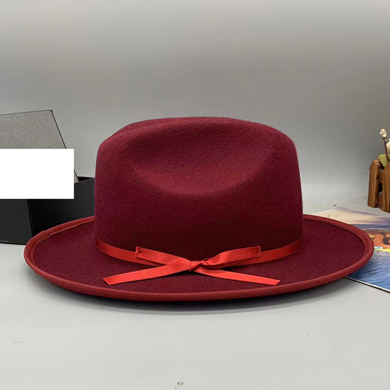 Wollen western cowboyhoed Britse vintage ademende schaduw wollen hoed_voghion.com