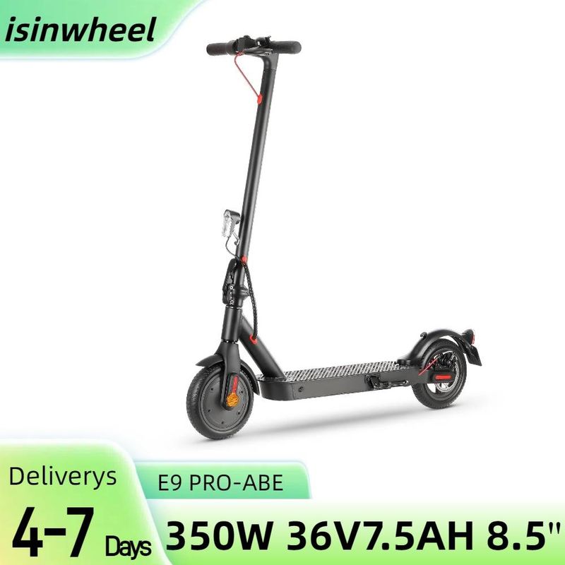 Elektriline tõukeratas Isinwheel E9 Pro ABE sertifikaadiga, 350 W 36 V 7,5 Ah aku, 8,5-tolline pendeltõukeratas rakenduse juhtimisega_voghion.com
