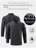 Men's & Women's Thermal Long Sleeve T-Shirt – Fleece-Lined Winter Base Layer, Stretchable & Breathable For Workwear & Activewear_voghion.com