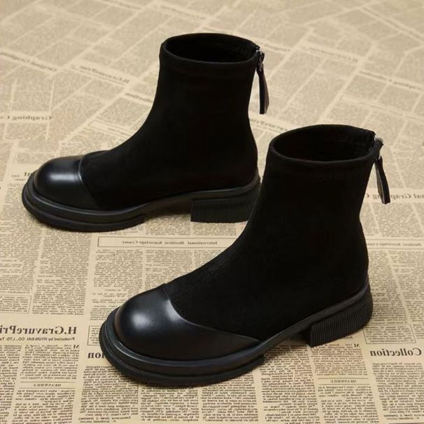 Stivali Dr. Martens in stile retrò 2025, stivali skinny con cerniera posteriore da donna con stivali in velluto di cotone_voghion.com