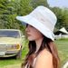 2024 printemps/été nouvelle mode décontracté polyvalent femmes tissu chapeau coréen pêcheur chapeau arc parasol chapeau crème solaire respirant bassin chapeau_voghion.com