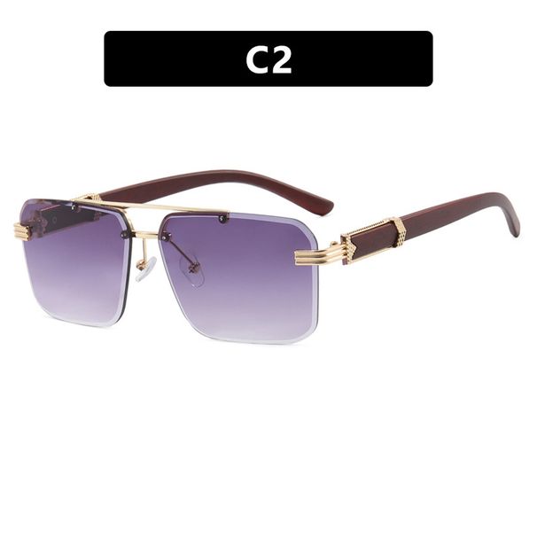 Monikulmainen kaksoispalkki kehyksetön 2025 uusi muodikas miesten ajoaurinkolasit_voghion.com