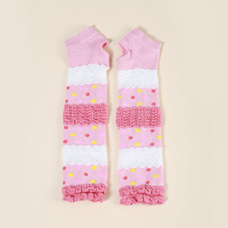 Kadınlar İçin Kollar, Genişletilmiş Stil, Yetişkin Sevimli Japon Yumuşak Kız Stili Lolita Eldivenler, Tatlı Güneş Kremi, Polka Dot Pembe Ve Beyaz Sevimli_voghion.com