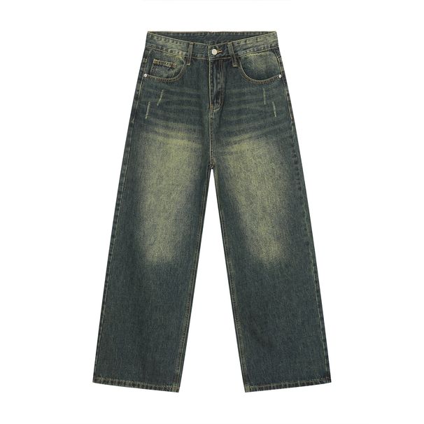 Herrenbekleidung | Neu eingetroffen Retro Distressed Jeansjacke Straight Jeans Set_voghion.com