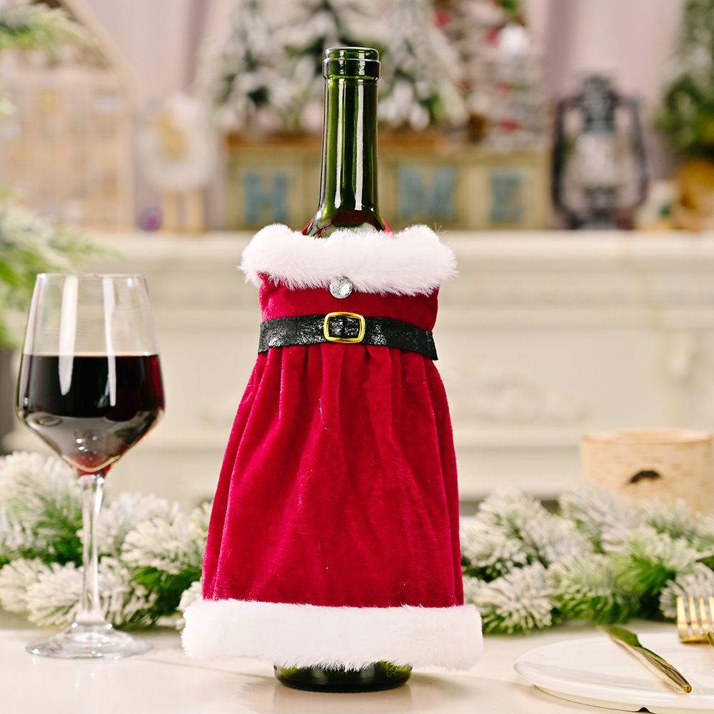 Christmas Decoration Christmas Dress Dress Wine Bottle Set Creative Christmas Wine Set Home Dining Table Decoration_voghion.com