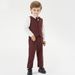 kid's clothing Boy's waistcoat dress white shirt suit pants three-piece set_voghion.com