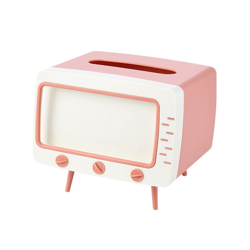 Creative Cartoon TV Tissue Box Mobile Phone Holder Carton Home Living Room Cute Internet Celebrity Office Desktop_voghion.com