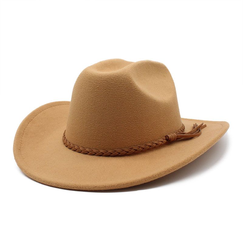 Mode 2024 Vintage Western Cowboyhut für Männer 8 cm breite Krempe Gentleman Jazz Hüte Panama Cowgirl Cloche Kirche Sombrero Hombre_voghion.com