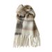 Scarf For Women Winter High-End Colorful Furry Tassel Large Shawl Warm Versatile Atmosphere Striped Neck Warmer_voghion.com