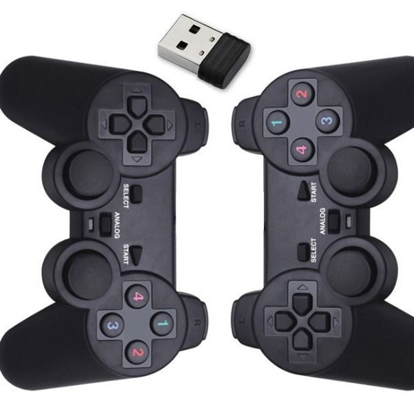 Hot Wireless One-to-Two Vibration Dual Game PC Controller_voghion.com