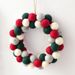 NUCHI Mini-Wollfilzkugeln, Weihnachtsbaumschmuck, Weihnachtskranz, hängende Dekoration_voghion.com