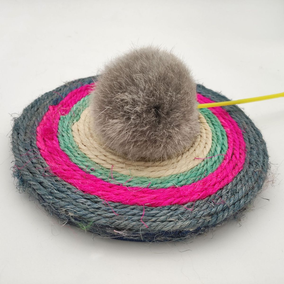 Rabbit Fur Wand Rod Toy Pet Powerful Attractor Fairy Cat Teaser Supplies_voghion.com