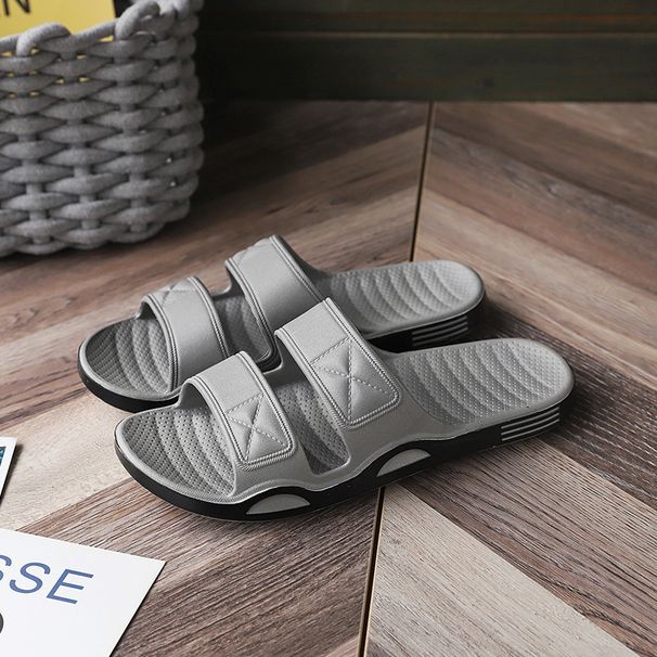 Pantofole estive monopezzo, fresche, per uso domestico, per il bagno al chiuso, antiscivolo, con suola spessa, da uomo._voghion.com