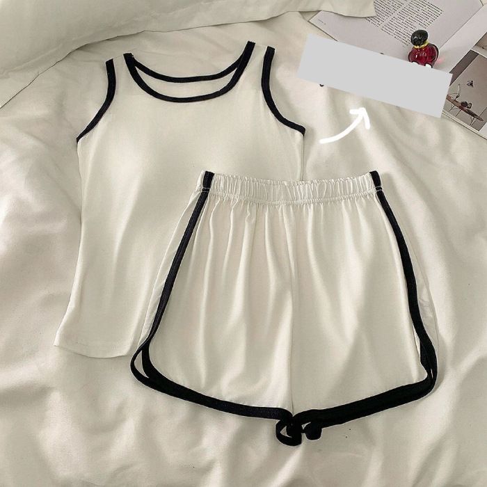 Abbigliamento da donna, abito due pezzi alla moda ed elegante per donna, elegante abito due pezzi piccolo, versatile e di alta qualità, estivo e per il tempo libero_voghion.com