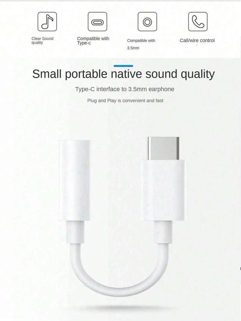 USB Type C To 3.5mm Female Headphone Jack Adapter,USB C To Aux Audio Dongle Cable Cord Compatible,Usb C Male To 3.5mm_voghion.com