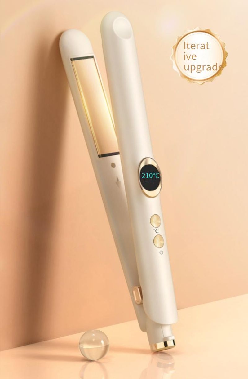 Ionic Hair Straightener & Curler - 2-In-1 Styling Iron With Ceramic Plates - Anti-Frizz & Heat Protection For Women​_voghion.com