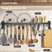 No-Drill Wall-Mounted Kitchen Utensil Organizer – Space Aluminum Hanging Rack For Spoons, Knives Cooking Tools, 6-14_voghion.com