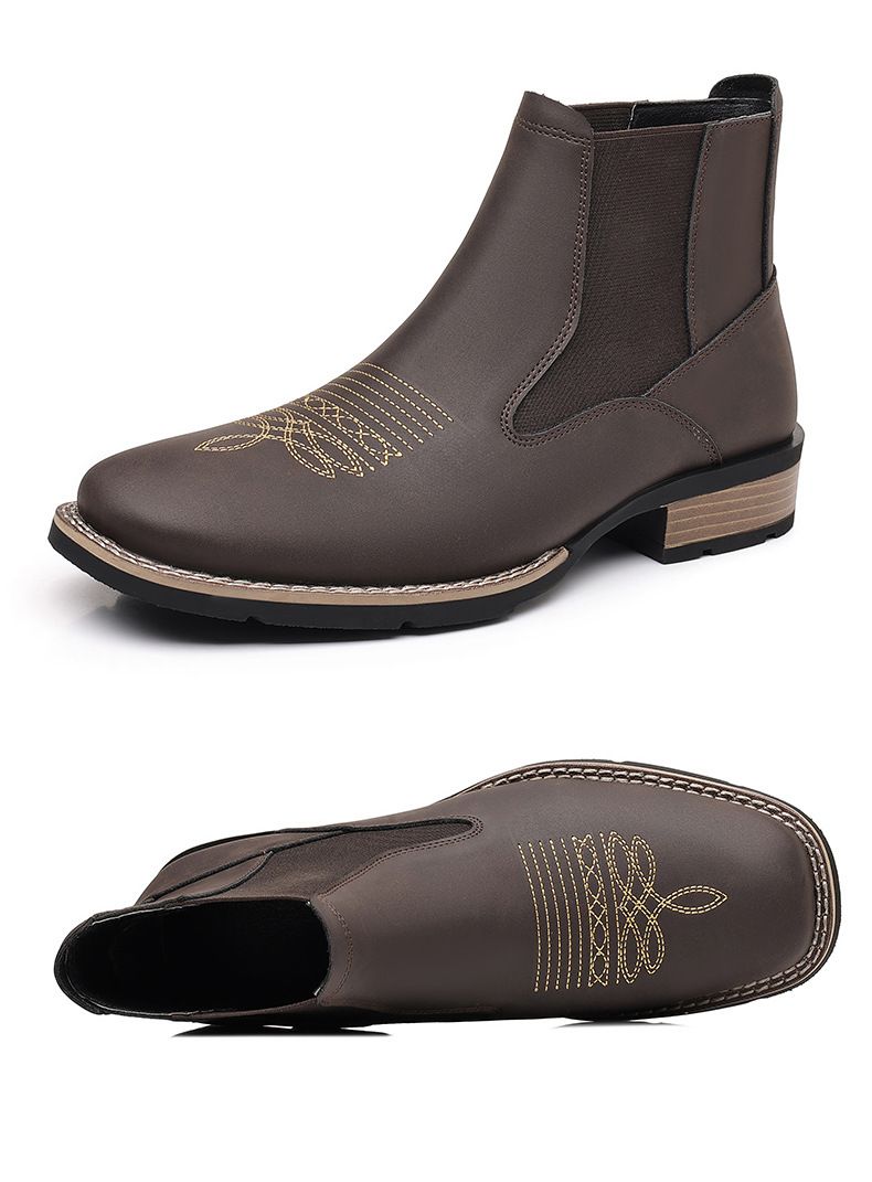 R003 Scarpe casual da uomo in poliuretano, stivaletti Chelsea grigi, scegli la taglia e comunica al venditore_voghion.com