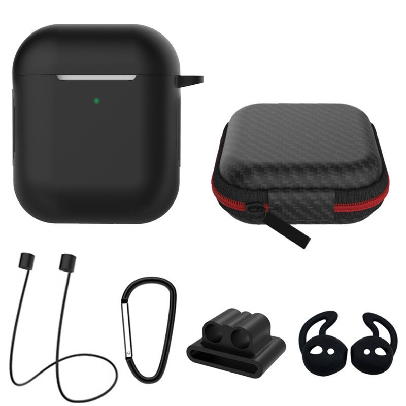 Farfi 6 in Bluetooth-compatible Earphone Protective Case Cover Storage Box Kit for Air-Pods 1 2_voghion.com
