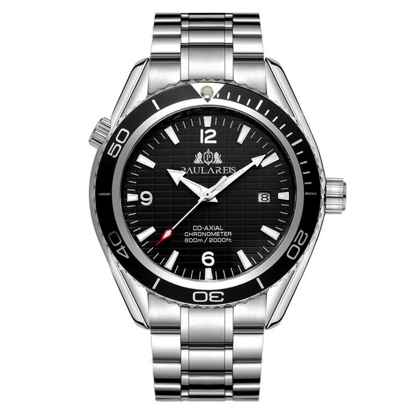 Fully Automatic Mechanical Luminous Orange Tape, Steel Belt, Men's Watch AUTOMATIC WATCH_voghion.com