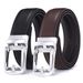 Men's Premium Two-Layer Cowhide Leather Belt - Zinc Alloy Automatic Buckle For Casual Wear_voghion.com