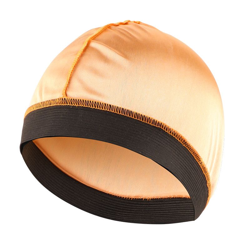 Men's Headwrap Silk Breathable Base Wig Cap Wide Brim Elastic Satin Wave Cap Outdoor Leisure Wave Cap_voghion.com