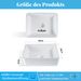 Glitzerlife Waschbecken Badezimmer Keramik - Eckig Aufsatzbecken Bad Weiß Waschschale Klein Aufsatz Hängewaschbecken Mit Lotus-Effekt 40x30x13cm Für Gäste-WC_voghion.com