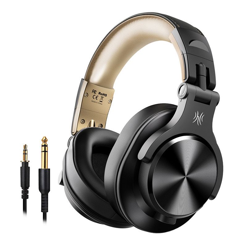 Oneo dio A70 Fusion Wired + Wireless Bluetooth 5.2 Headphones For Phone With Mic Over Ear Studio DJ Headphone Recording Headset_voghion.com