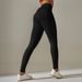 Seamless Knitted High-Waist Hip-Lifting Peach Pure Color Yoga Pants Sports Running Fitness Leggings_voghion.com