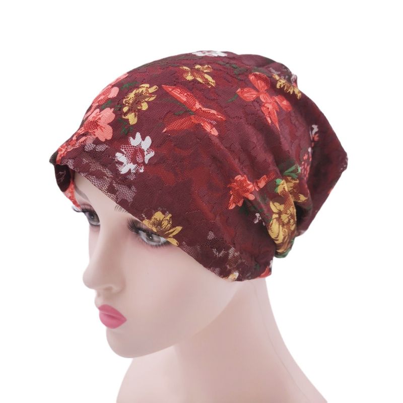 Damen Koreanische Version Spitze Kleine Blume Pullover Sommer Schutz Stirnband Hut, Modische Ethnische Stil Kurze Haare_voghion.com