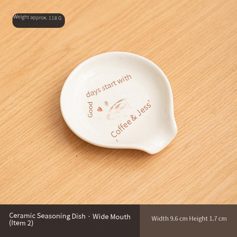 Creative Ceramic Spoon Rest - Thickened Non-Slip Design For Restaurants & Home Use, Decorative Soup Spoon Holder With Unique Patterns_voghion.com