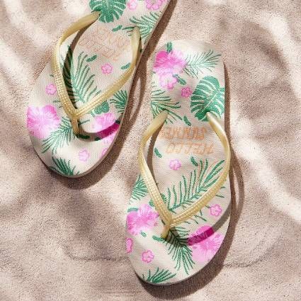 Women's Shoes, Women's Flip Flops, Printed Women's Beach PVC Flip Flops, Flat Slippers For Women_voghion.com