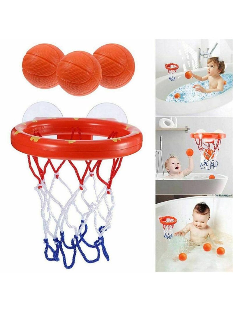 Dinosaur & Shark Bath Basketball Hoop Set - Fun Water Toys For Toddlers With 3 Floating Balls, Bathtub & Outdoor Play_voghion.com