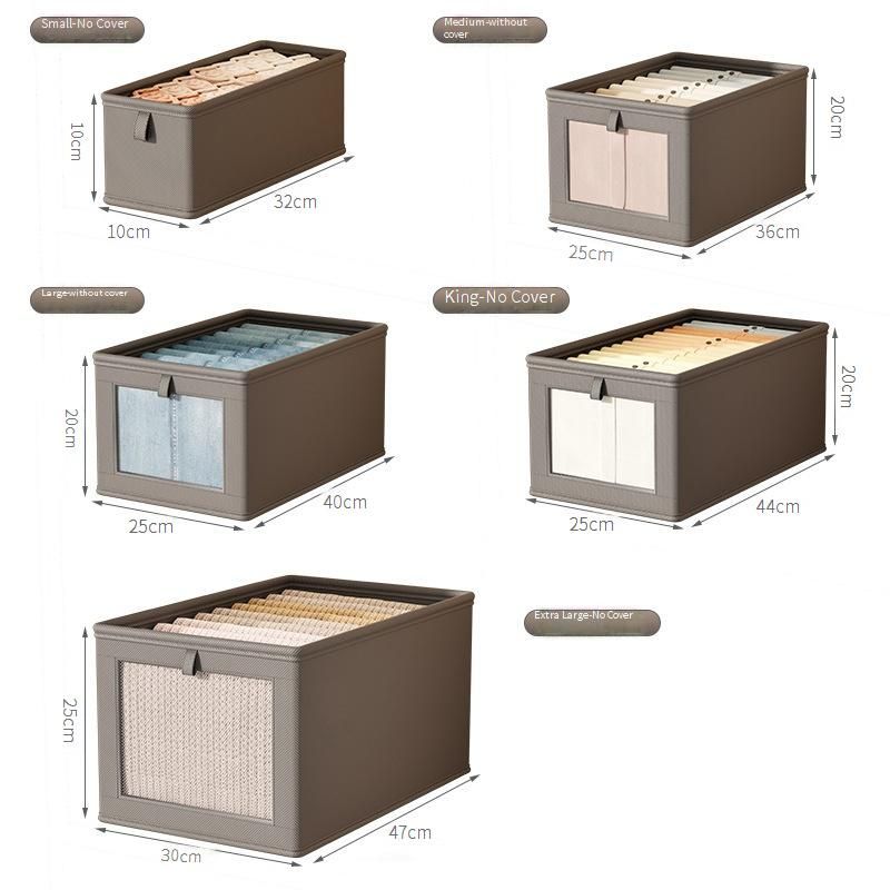 Minimalist Mesh-Front Storage Box Set (3-Piece) – Foldable Underwear Organizer For Drawers & Closets (Breathable, Stackable, Dustproof)_voghion.com