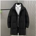Koreanischer, langer, wattierter Mantel – Slim Fit Winterjacke mit gesteppter Isolierung (L-5XL, Schwarz)_voghion.com