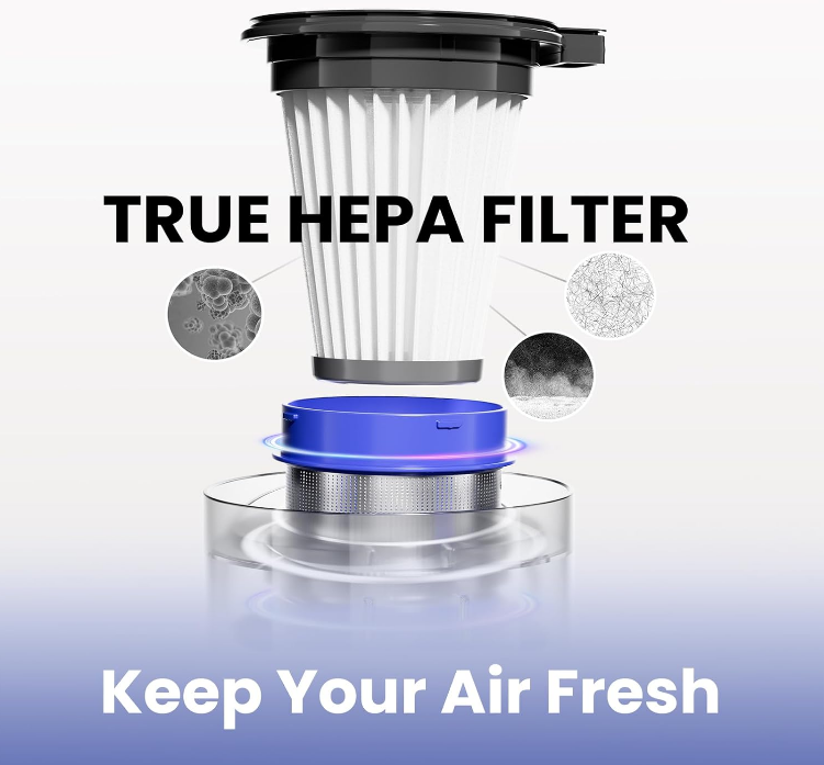 Aspirateur sans fil PSV07 180 W, aspiration puissante, aspiration 12 kPa, batterie 2200 mAh, autonomie de 30 minutes, filtre HEPA et acier inoxydable, aspirateur sans fil 3 en 1._voghion.com