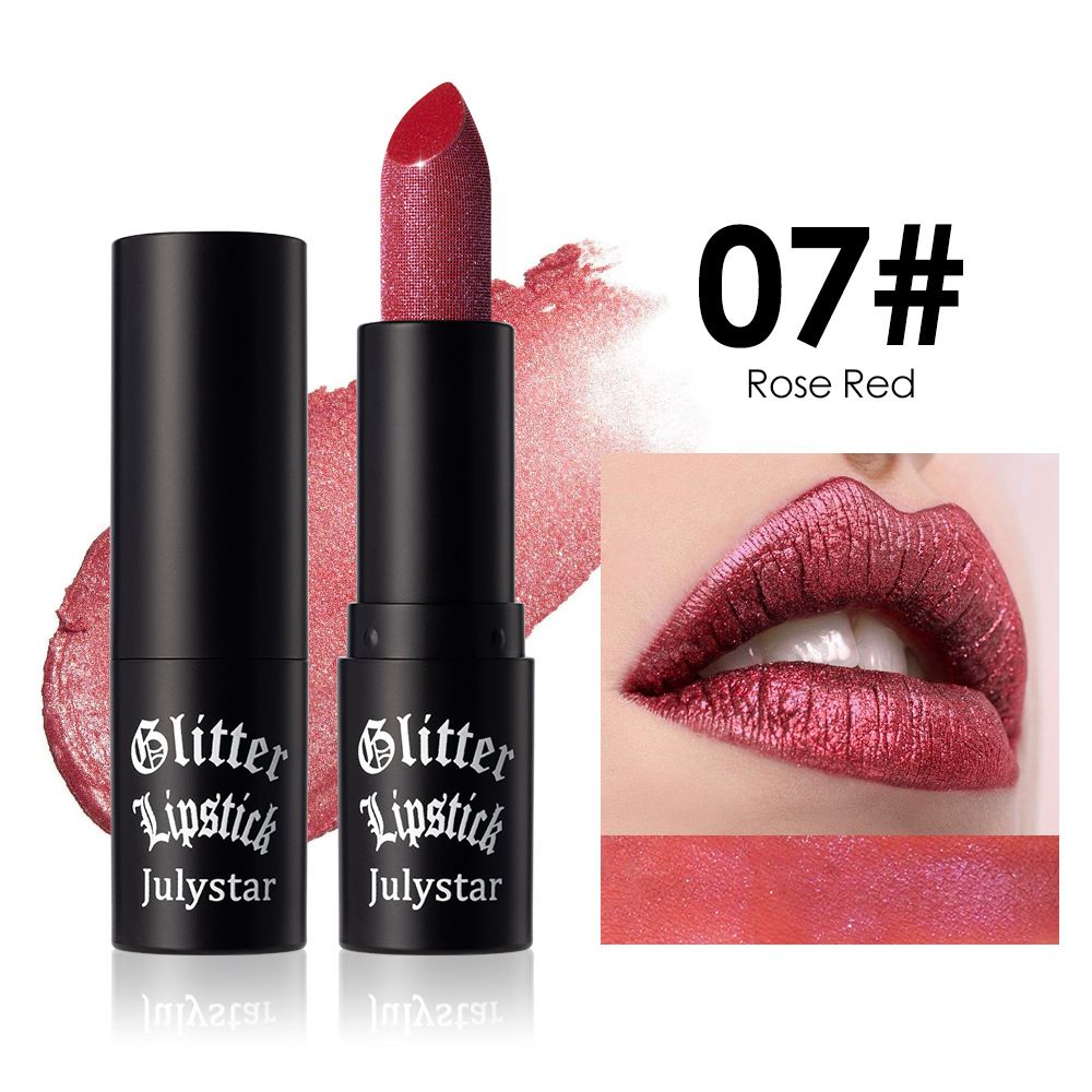 12-color Sparkling Starry Sky Diamond Lipstick, Finely Engraved Sparkling And Lustrous Lip Balm_voghion.com