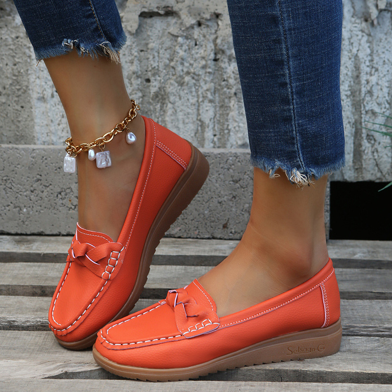 SHLIANG chaussures en cuir pour femmes mocassins plats avec des chaussures à talons mocassins décontractés pour femmes sans lacet chaussures plates chaussures d'été S137A_voghion.com